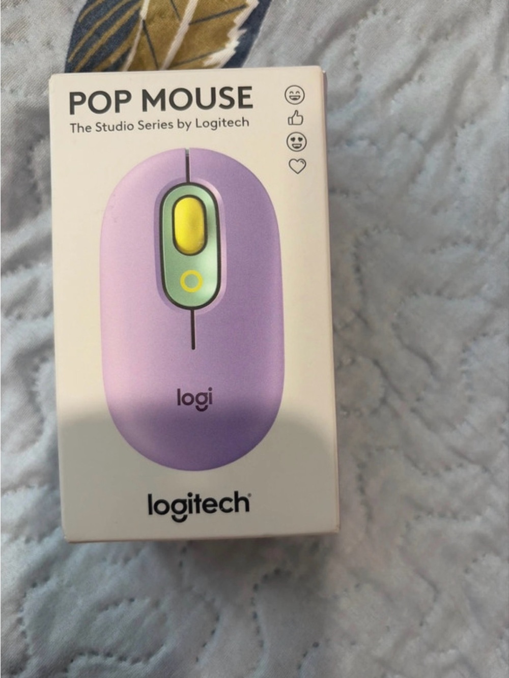 Logitech POP Mouse - Purple with Yellow Scroll